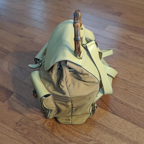 GUCCI Vintage Bamboo Nubuck Backpack - Daypack main image 7